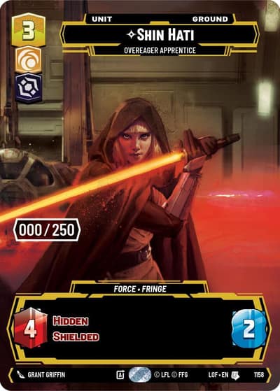 Shin Hati - Overeager Apprentice (Serialized) 1158 Legends of the Force Star Wars card