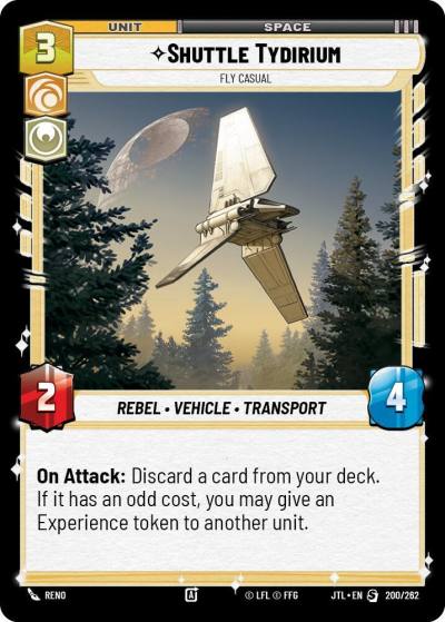 Shuttle Tydirium - Fly Casual 200/262 Jump to Lightspeed Star Wars card