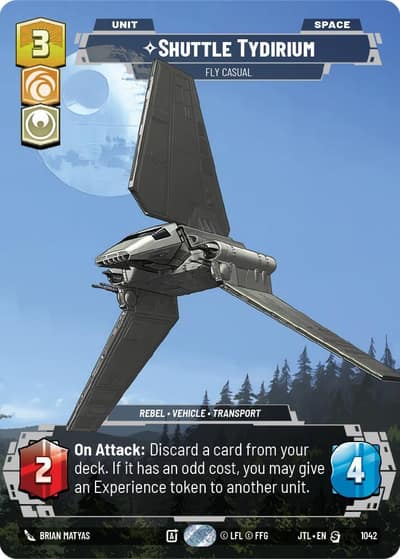 Shuttle Tydirium - Fly Casual (Prestige) 1042 Jump to Lightspeed Star Wars card