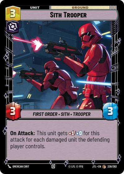 Sith Trooper 238/262 Jump to Lightspeed Star Wars card