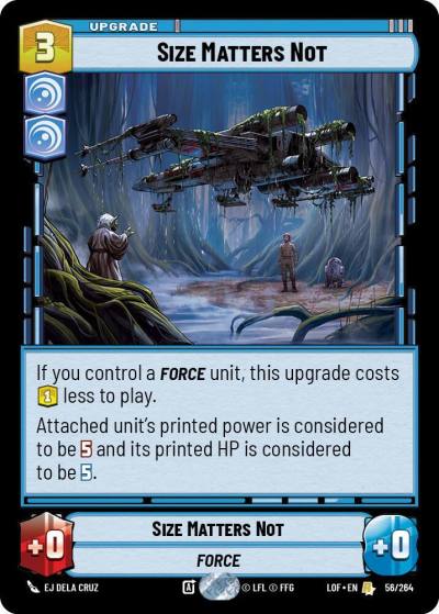 Size Matters Not 056/264 Legends of the Force Star Wars card
