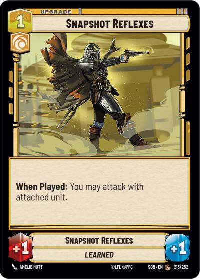 Snapshot Reflexes 215/252 Spark of Rebellion Star Wars card