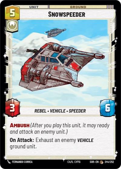 Snowspeeder 244/252 Spark of Rebellion Star Wars card