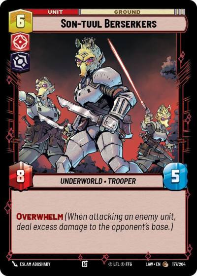 Son-tuul Berserkers 177/264 A Lawless Time Star Wars card