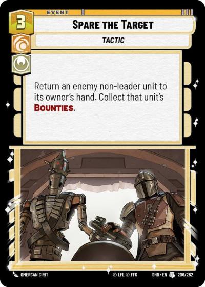 Spare the Target 206/262 Shadows of the Galaxy Star Wars card
