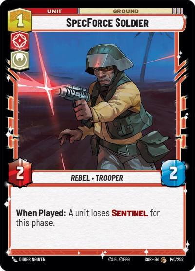 SpecForce Soldier 140/252 Spark of Rebellion Star Wars card