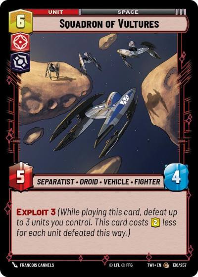 Squadron of Vultures 136/257 Twilight of the Republic Star Wars card