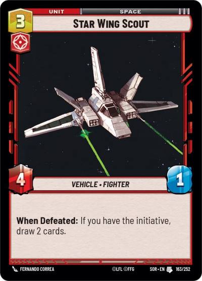 Star Wing Scout 163/252 Spark of Rebellion Star Wars card