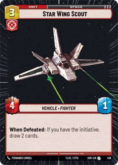 Star Wing Scout (Hyperspace) 426 Spark of Rebellion Star Wars card