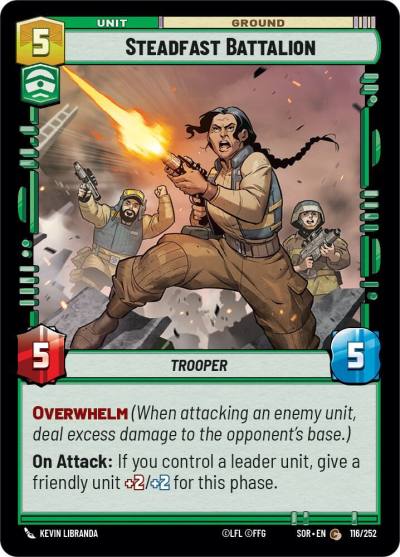 Steadfast Battalion 116/252 Spark of Rebellion Star Wars card