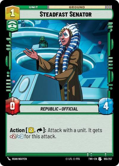 Steadfast Senator 105/257 Twilight of the Republic Star Wars card