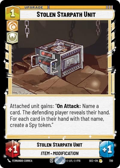 Stolen Starpath Unit (Foil) 720 Secrets of Power Star Wars card