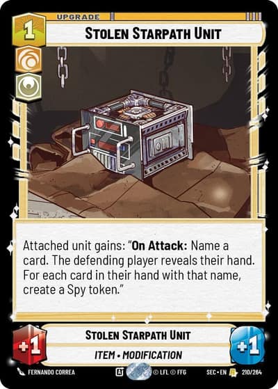 Stolen Starpath Unit 210/264 Secrets of Power Star Wars card