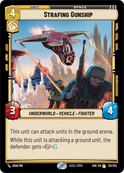 Strafing Gunship 212/252 Spark of Rebellion Star Wars card