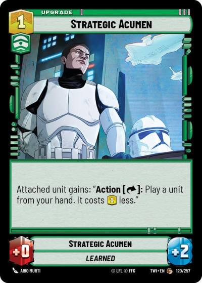 Strategic Acumen 120/257 Twilight of the Republic Star Wars card