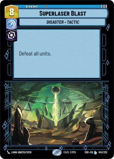 Superlaser Blast 043/252 Spark of Rebellion Star Wars card
