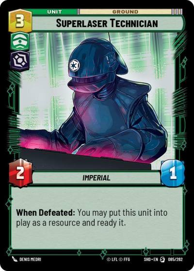 Superlaser Technician 085/262 Shadows of the Galaxy Star Wars card