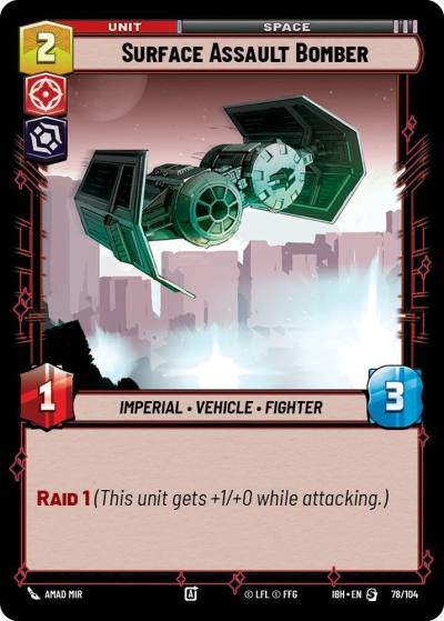 Surface Assault Bomber 78/104 Intro Battle Hoth Star Wars card