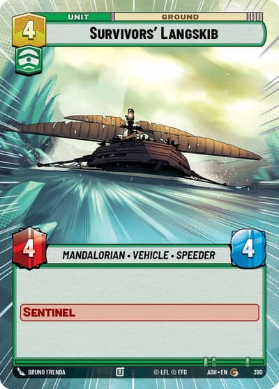 Survivors' Langskib (Hyperspace) 390 Ashes of the Empire Star Wars card