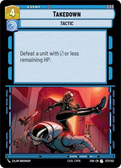 Takedown 077/252 Spark of Rebellion Star Wars card