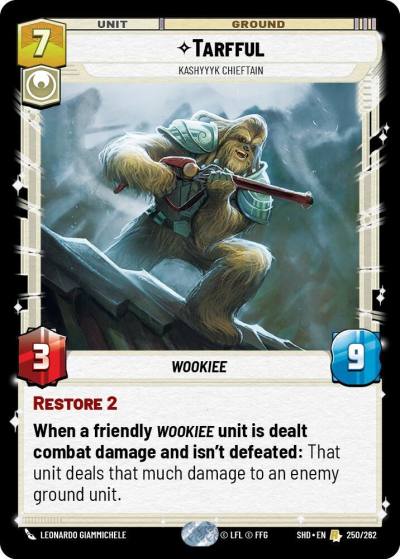 Tarfful - Kashyyyk Chieftain 250/262 Shadows of the Galaxy Star Wars card