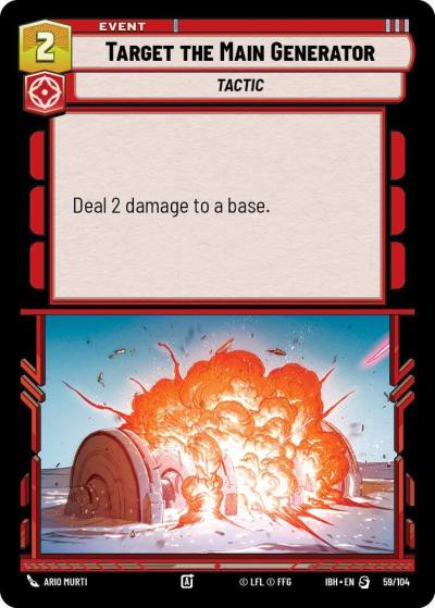 Target the Main Generator 59/104 Intro Battle Hoth Star Wars card