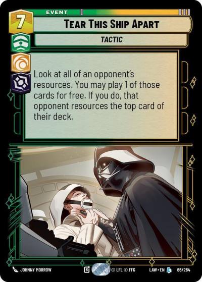 Tear This Ship Apart 66/264 A Lawless Time Star Wars card