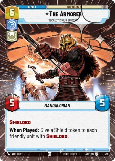 The Armorer - Secrecy is Our Survival (Hyperspace Foil) 566 Ashes of the Empire Star Wars card