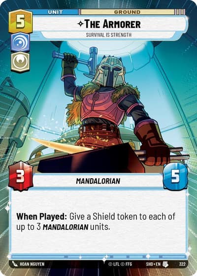 The Armorer - Survival Is Strength (Hyperspace) 322 Shadows of the Galaxy Star Wars card
