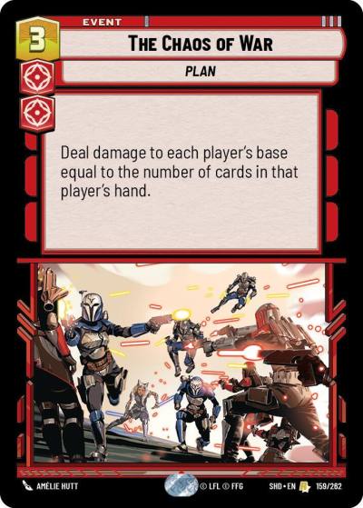 The Chaos of War 159/262 Shadows of the Galaxy Star Wars card