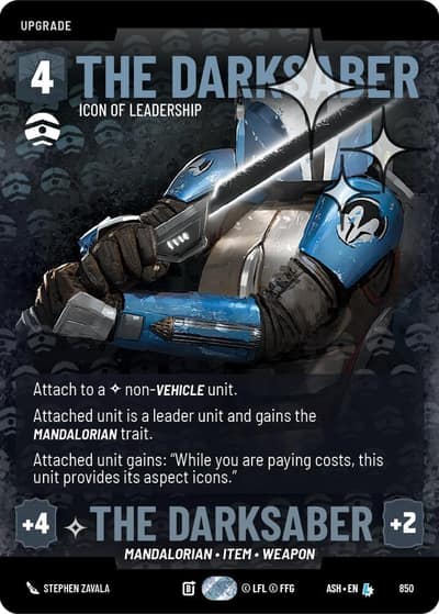 The Darksaber - Icon of Leadership (Prestige Foil) 850 Ashes of the Empire Star Wars card