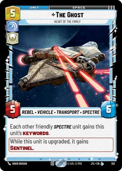 The Ghost - Heart of the Family (Foil) 551 Jump to Lightspeed Star Wars card