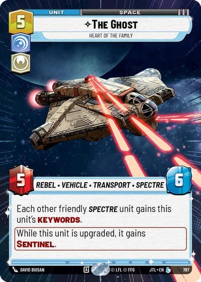 The Ghost - Heart of the Family (Hyperspace Foil) 787 Jump to Lightspeed Star Wars card