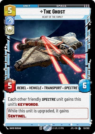 The Ghost - Heart of the Family 053/262 Jump to Lightspeed Star Wars card