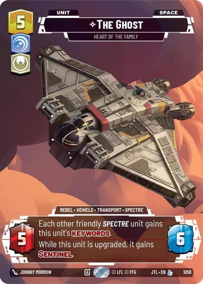 The Ghost - Heart of the Family (Prestige Foil) 1056 Jump to Lightspeed Star Wars card