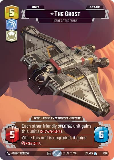 The Ghost - Heart of the Family (Prestige) 1020 Jump to Lightspeed Star Wars card