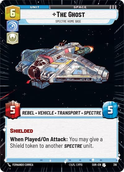 The Ghost - Spectre Home Base (Hyperspace) 316 Spark of Rebellion Star Wars card