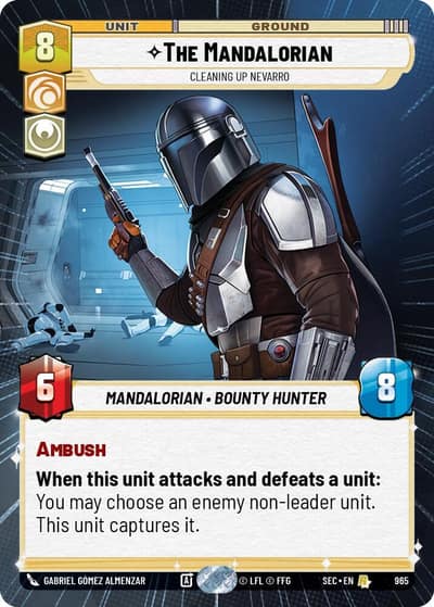 The Mandalorian - Cleaning up Nevarro (Hyperspace Foil) 965 Secrets of Power Star Wars card