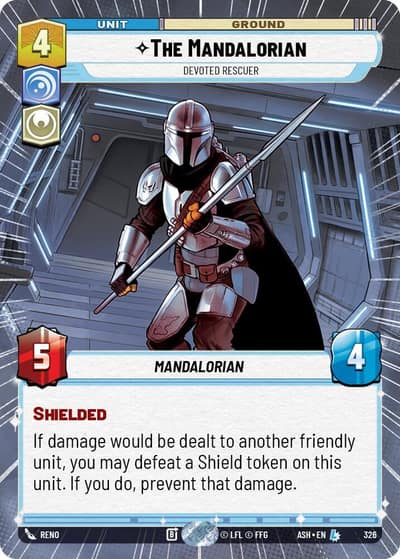 The Mandalorian - Devoted Rescuer (Hyperspace) 326 Ashes of the Empire Star Wars card