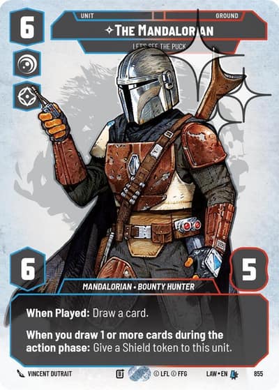 The Mandalorian - Let's See The Puck (Prestige Foil) 855 A Lawless Time Star Wars card