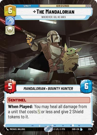 The Mandalorian - Wherever I Go, He Goes (Hyperspace) 324 Shadows of the Galaxy Star Wars card