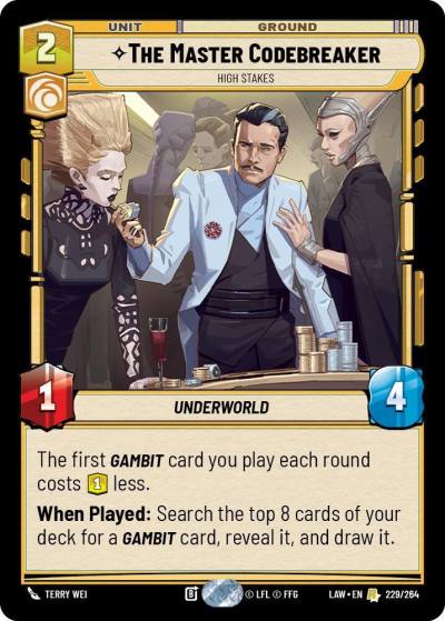 The Master Codebreaker - High Stakes 229/264 A Lawless Time Star Wars card