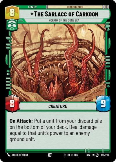 The Sarlacc of Carkoon - Horror of the Dune Sea 163/264 A Lawless Time Star Wars card