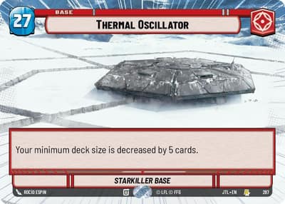 Thermal Oscillator (Hyperspace) 287 Jump to Lightspeed Star Wars card