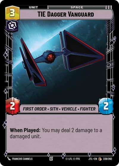 TIE Dagger Vanguard 239/262 Jump to Lightspeed Star Wars card