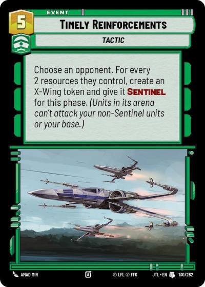 Timely Reinforcements 130/262 Jump to Lightspeed Star Wars card