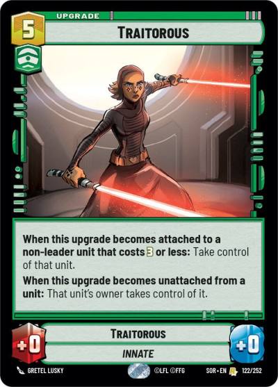 Traitorous 122/252 Spark of Rebellion Star Wars card