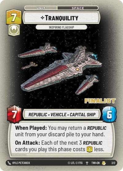 Tranquility - Inspiring Flagship (Finalist) 45690 Store Showdown Promos Star Wars card