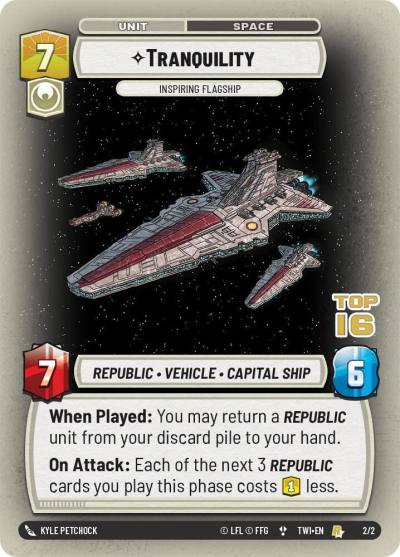 Tranquility - Inspiring Flagship (Top 16) 45690 Store Showdown Promos Star Wars card