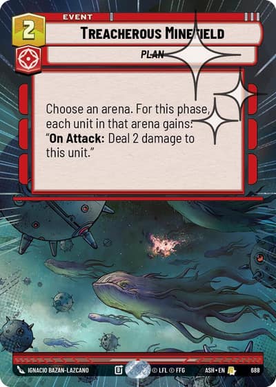 Treacherous Minefield (Hyperspace Foil) Star Wars Unlimited card